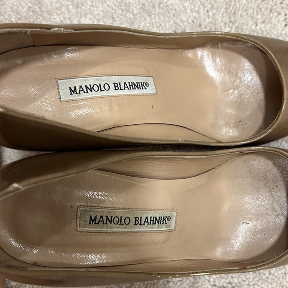 AUTHENTIC! Manolo Blanhnik Deep Nude Pumps, 3.5 inch heel, Size 36.5 - Picture 5 of 7